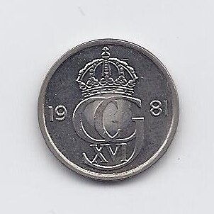 SWEDEN 25 ORE 1981 KM # 851 XF 1