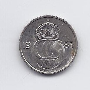 SWEDEN 25 ORE 1983 KM # 851 XF 1