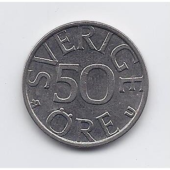 SWEDEN  50 ORE 1980 KM # 855 XF