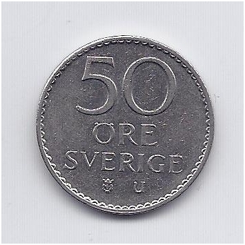 SWEDEN 50 ORE 1973 KM # 837 XF/AU