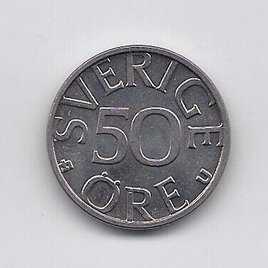 SWEDEN 50 ORE 1984 KM # 855 XF