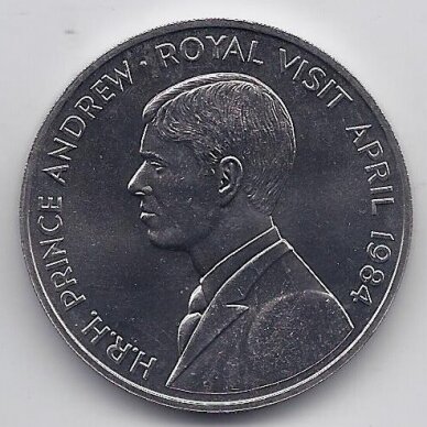 ST. HELENA 50 PENCE 1984 KM # 13 UNC Prince Andrew visit