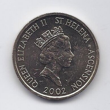 ŠV. ELENA ir DANGUN ĖMIMO SALA 2 POUNDS 2002 KM # 26 XF 1