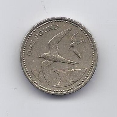 ST. HELENA and ASCENSION 1 POUND 2015 KM # 17 VF