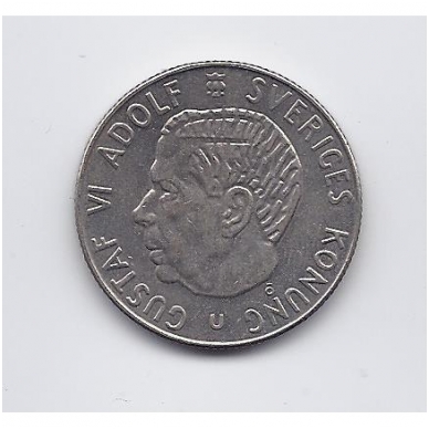 SWEDEN 1 KRONA 1973 KM # 826a XF 1