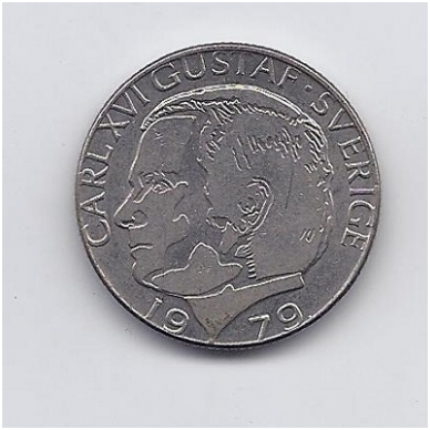 SWEDEN 1 KRONA 1979 KM # 852 VF/XF 1