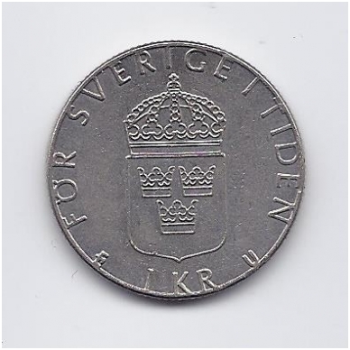 SWEDEN 1 KRONA 1980 KM # 852 VF/XF