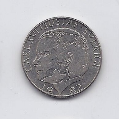 SWEDEN 1 KRONA 1982 KM # 852a VF/XF 1