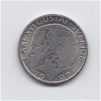 SWEDEN 1 KRONA 1997 KM # 852a XF 1