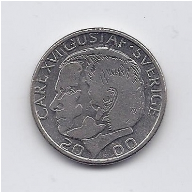 SWEDEN 1 KRONA 2000 KM # 852a XF 1