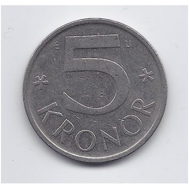 ŠVEDIJA 5 KRONOR 1977 KM # 853 VF/XF