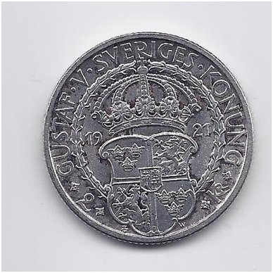 SWEDEN 2 KRONOR 1921 KM # 799 XF