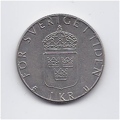 SWEDEN 1 KRONA 1979 KM # 852 VF/XF