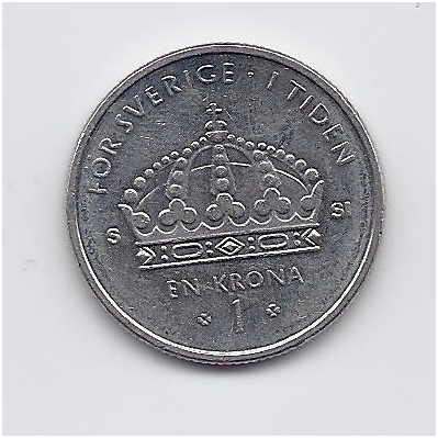 SWEDEN 1 KRONA 2008 KM # 894 XF