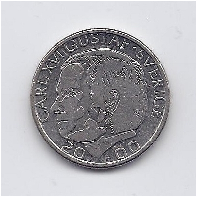 SWEDEN 1 KRONA 2000 KM # 852a XF 1