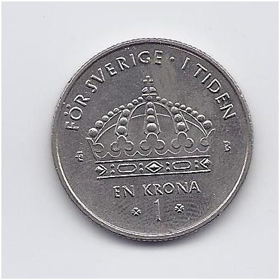 SWEDEN 1 KRONA 2001 KM # 894 XF