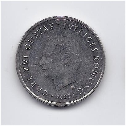 SWEDEN 1 KRONA 2002 KM # 894 XF 1