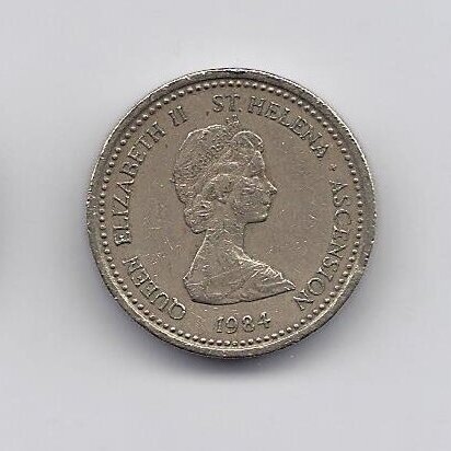 ST. HELENA and ASCENSION 1 POUND 1984 KM # 6 VF 1
