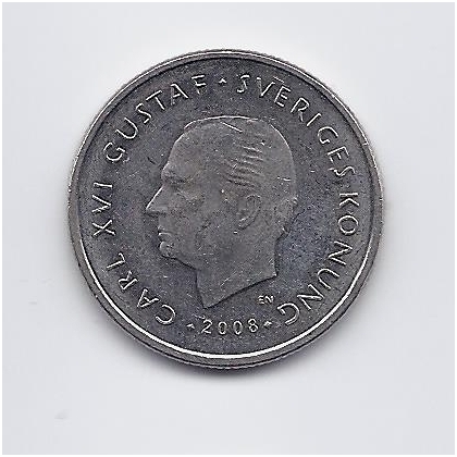 SWEDEN 1 KRONA 2008 KM # 894 XF 1