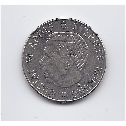 SWEDEN 1 KRONA 1971 KM # 826a XF 1