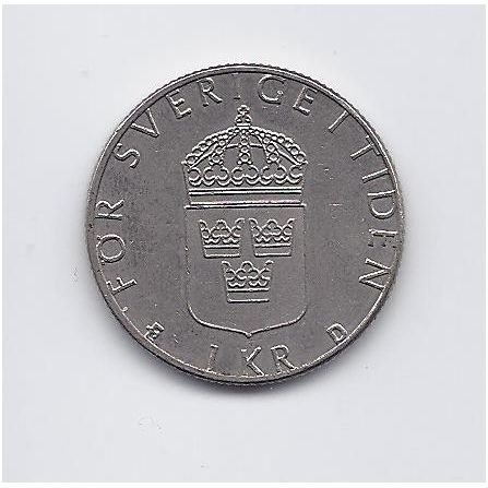 SWEDEN 1 KRONA 1987 KM # 852a VF/XF