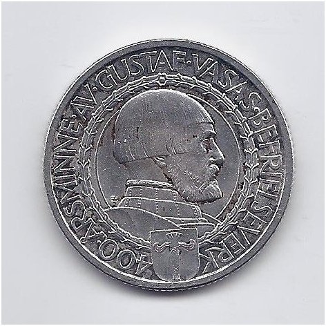 SWEDEN 2 KRONOR 1921 KM # 799 XF 1