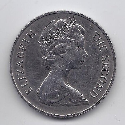 ŠV. ELENA 25 PENCE 1973 KM # 5 XF 300 m. Jubiliejus 1