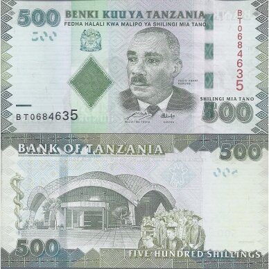 TANZANIA 500 SHILLINGS 2010 ND P # 40 UNC