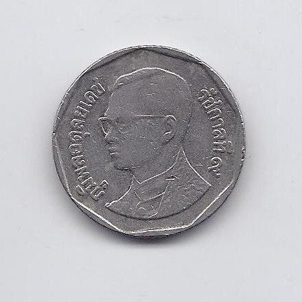 THAILAND 5 BAHT 2006 Y # 219 VF 1