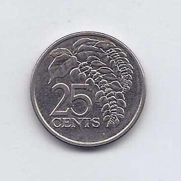 TRINIDADAS IR TOBAGAS 25 CENTS 2006 KM # 32 VF/XF