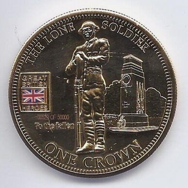 TRISTAN DA CUNHA 1 CROWN 2010 KM # 103 PROOF The Lone Soldier