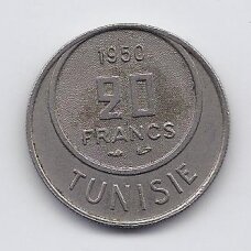 TUNISIA 20 FRANCS 1950 KM # 274 VF