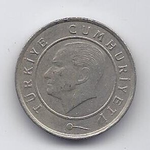 TURKIJA 25 KURUS 2010 KM # 1242 VF 1