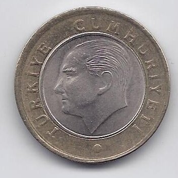 TURKIJA 1 LIRA 2018 KM # 1383 VF/XF 1