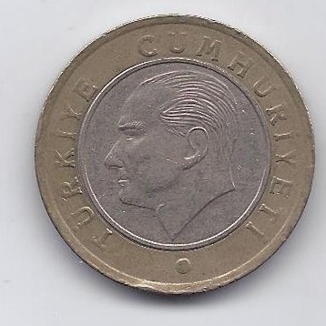 TURKIJA 1 LIRA 2015 KM # 1383 VF 1
