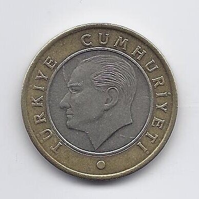 TURKIJA 1 LIRA 2023 KM # 1383 XF 1