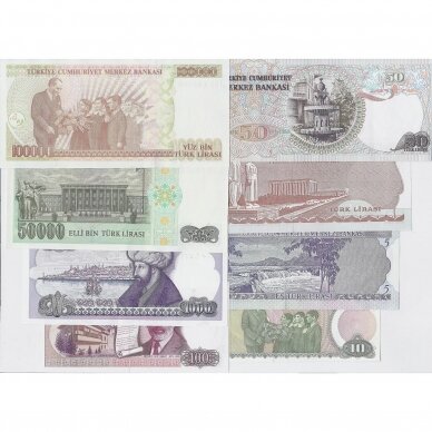 TURKIJA 8 banknotų rinkinys 1