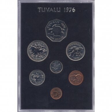 TUVALU 1976 m. oficialus bankinis proof monetų rinkinys