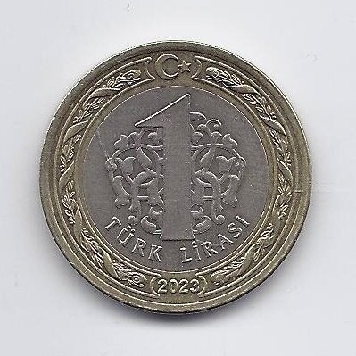 TURKIJA 1 LIRA 2023 KM # 1383 XF