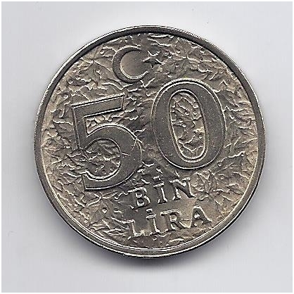 TURKIJA 50 000 LIRA 1996 KM # 1050 UNC FAO 1