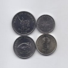 UGANDA 2007 - 2015 m. 4 monetų rinkinys