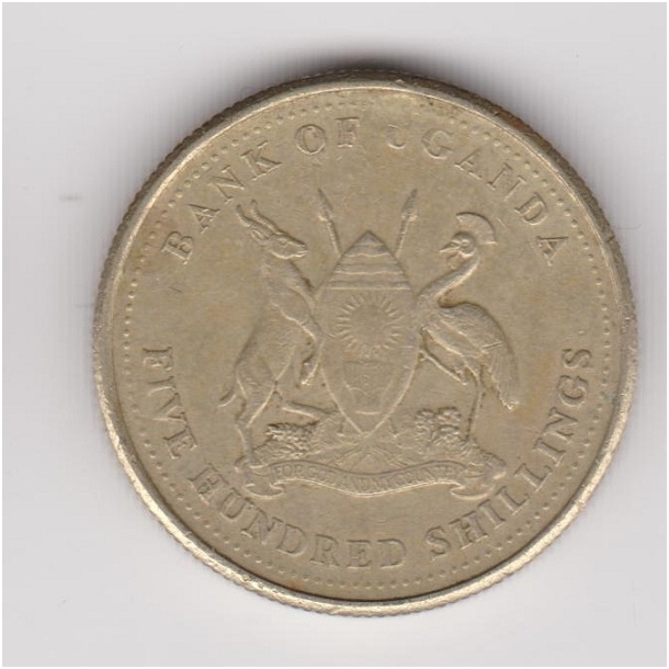UGANDA 500 SHILLINGS 1998 KM # 69 VF 1