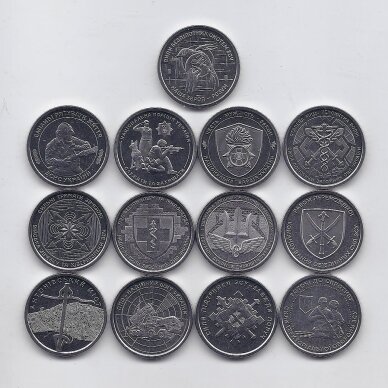 UKRAINA 13 X 10 HRYVEN 2022 - 2025 m. monetų rinkinys