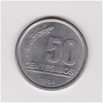 URUGVAJUS 50 CENTESIMOS 1994 KM # 106 VF