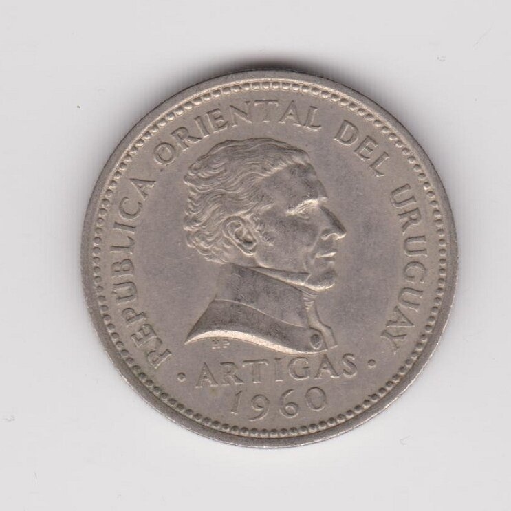 URUGVAJUS 1 PESO 1960 KM # 42 VF 1