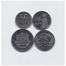UZBEKISTANAS 2018 m. 4 monetų pilnas komplektas