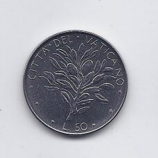 VATIKANAS 50 LIRE 1972 KM # 121 AU VATIKANAS 50 LIRE 1972 KM # 121 AU