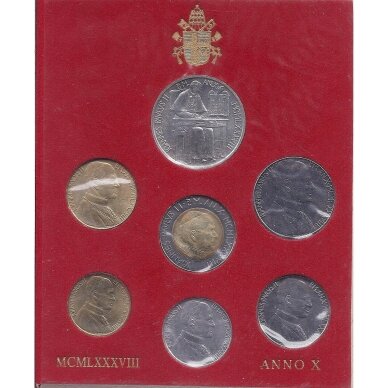 VATICAN 1988 7 coins set