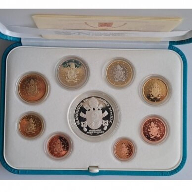 VATIKANAS 2019 m. euro monetų oficialus proof rinkinys su 20 eurų progine moneta ( be kartoninės dėžutės) 1