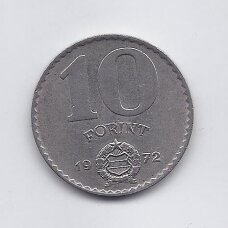 HUNGARY 10 FORINT 1972 KM # 595 VF HUNGARY 10 FORINT 1972 KM # 595 VF